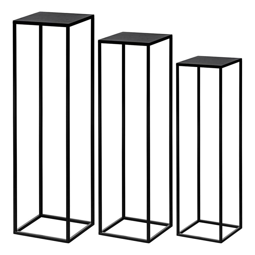 Eglo - SET 3x Stalak za cvijeće crna