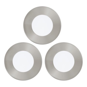 Eglo - SET 3x ugradna LED stropna svjetiljka FUEVA 1xLED/2,7W/230V Ø 8,5 cm