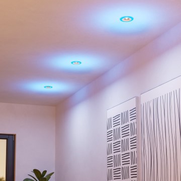 Eglo - SET 3xLED RGBW Prigušiva ugradbena svjetiljka za kupaonicu 3xLED/3,8W/230V 2700-6500K IP44 + daljinski upravljač
