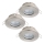Eglo - SET 3xLED Ugradbena svjetiljka za kupaonicu 1xGU10/4W/230V IP44 mat krom