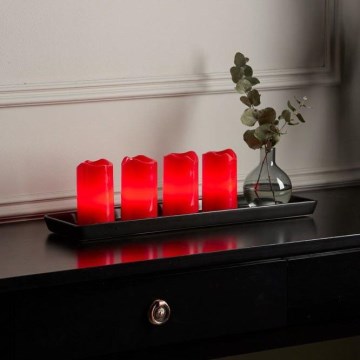 Eglo - SET 4x LED božićnih dekoracija ADVENT LED/0,18W/2xCR2032 + daljinski upravljač