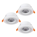 Eglo - Set od 3 LED ugradnih svjetiljki LED/4,8W/230V bijele