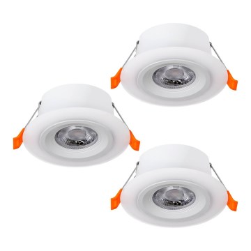 Eglo - Set od 3 LED ugradnih svjetiljki LED/4,8W/230V bijele