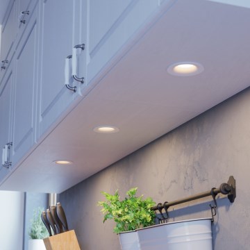 Eglo - SET od 3 prigušive LED ugradne stropne svjetiljke, LED/4,8W/230V, pr. 8,8 cm, bijela