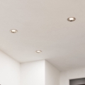 Eglo - Set od 3 prigušive ugradne LED svjetiljke LED/6,4W/230V, promjer 8,8 cm, matni krom