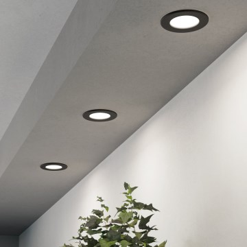 Eglo - SET od 3 ugradnih LED svjetiljki LED/3,7W/230V 2700/4000/6500K, promjer 8,8 cm, crne