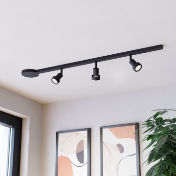 Eglo - Spot svjetiljka 3xGU10/10W/230V crna