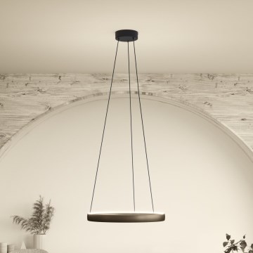 Eglo Stars of Light - LED luster s mogućnošću prigušivanja na užetu, sa senzorom pokreta, 2xLED/25W/230V, 2200-6500K, Ø 80 cm, smeđa