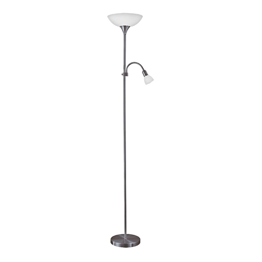 Eglo - Stojeća lampa 1xE27/60W/230V + 1xE14/25W/230V crni krom