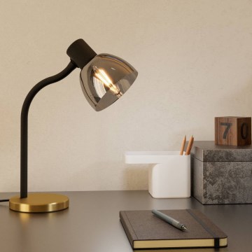 Eglo - Stolna lampa 1xE14/25W/230V zlatna/crna