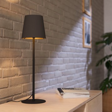 Eglo - Stolna lampa 1xE14/40W/230V crna/smeđa