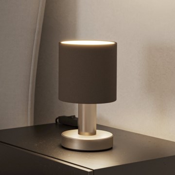 Eglo - Stolna lampa 1xE14/40W/230V smeđa/matni krom