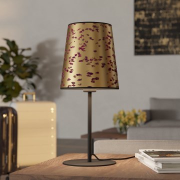 Eglo - Stolna lampa 1xE27/25W/230V zlatna/ružičasta
