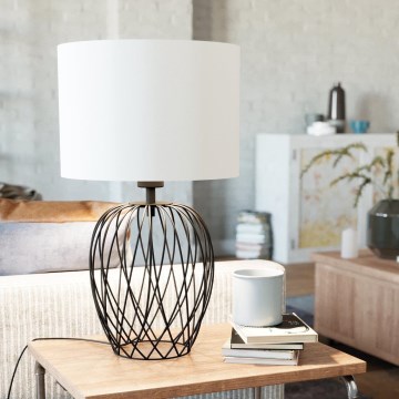 Eglo - Stolna lampa 1xE27/40W/230V bijela