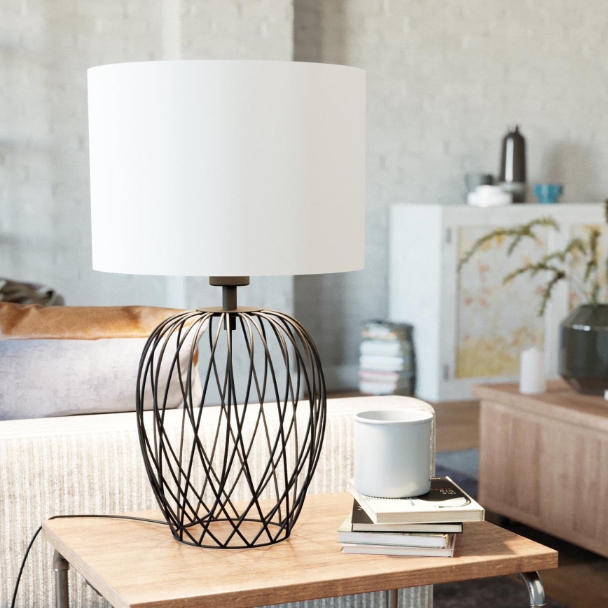 Eglo - Stolna lampa 1xE27/40W/230V bijela