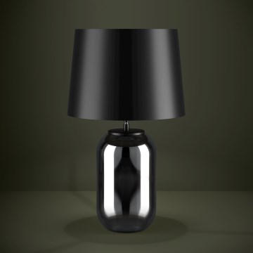 Eglo - Stolna lampa 1xE27/40W/230V crna/dimna