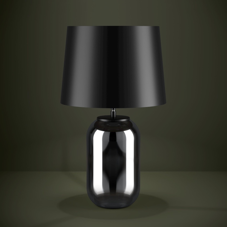 Eglo - Stolna lampa 1xE27/40W/230V crna/dimna