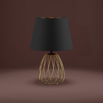 Eglo - Stolna lampa 1xE27/40W/230V crna/zlatna