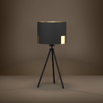 Eglo - Stolna lampa 1xE27/40W/230V crna/zlatna