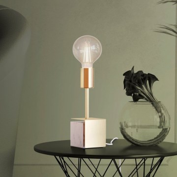 Eglo - Stolna lampa 1xE27/40W/230V zlatna/bijeli mramor