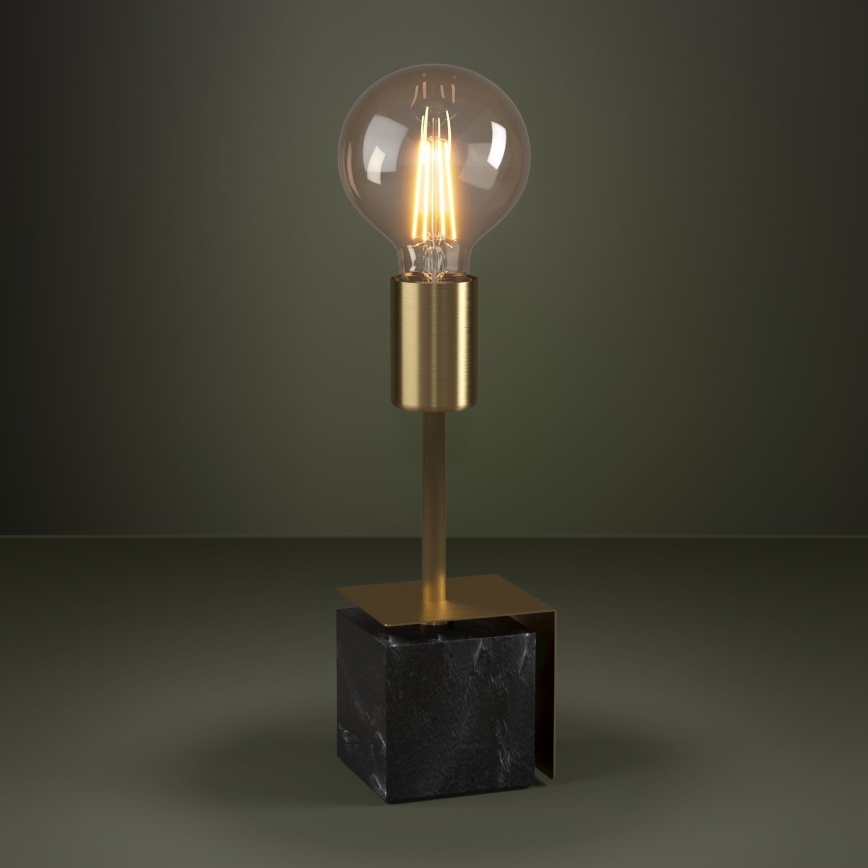 Eglo - Stolna lampa 1xE27/40W/230V zlatna/crni mramor