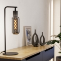 Eglo - Stolna lampa 1xE27/4W/230V crna/zadimljena