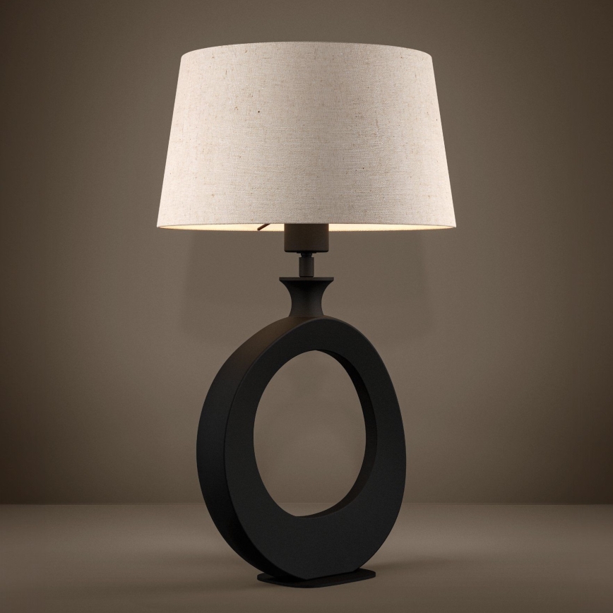 Eglo - Stolna lampa 1xE27/60W/230V 52,5 cm crna/krem