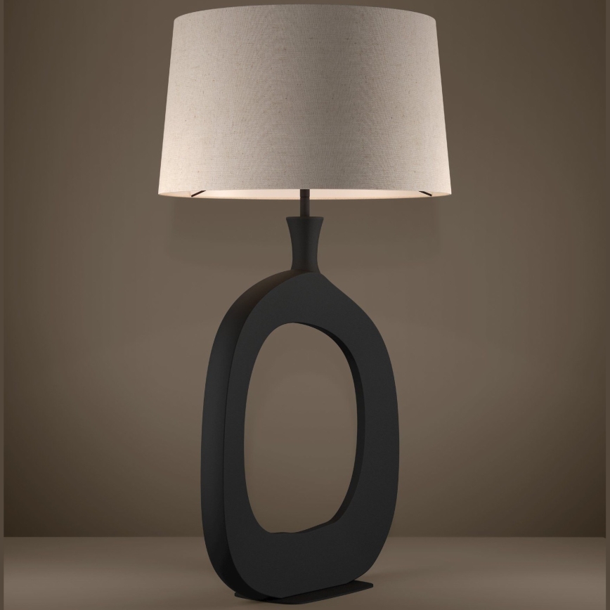 Eglo - Stolna lampa 1xE27/60W/230V 88 cm crna/krem