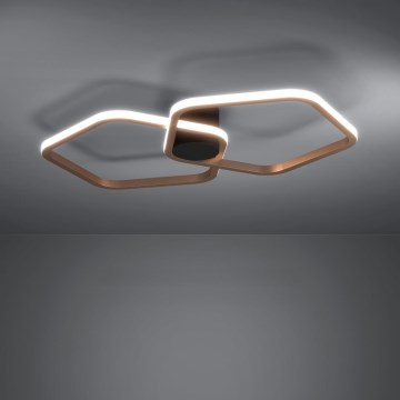 Eglo - Stropna LED svjetiljka s mogućnošću prigušivanja LED/20W/230V 2200-6500K mesing + daljinski upravljač