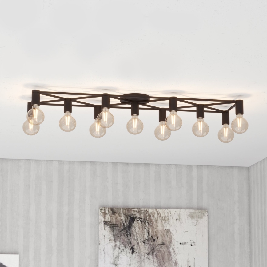 Eglo - Stropna svjetiljka 11xE27/40W/230V crna