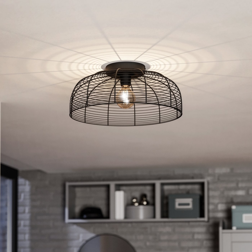 Eglo - Stropna svjetiljka 1xE27/40W/230V crna