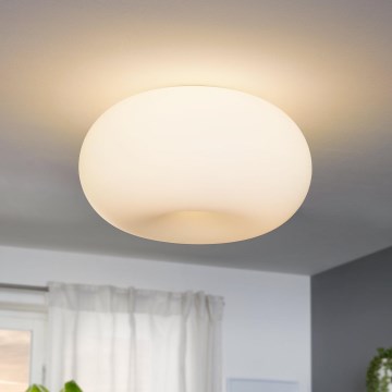 EGLO - Stropna svjetiljka OPTICA 2xE27/60W/230V opalno staklo pr. 35 cm