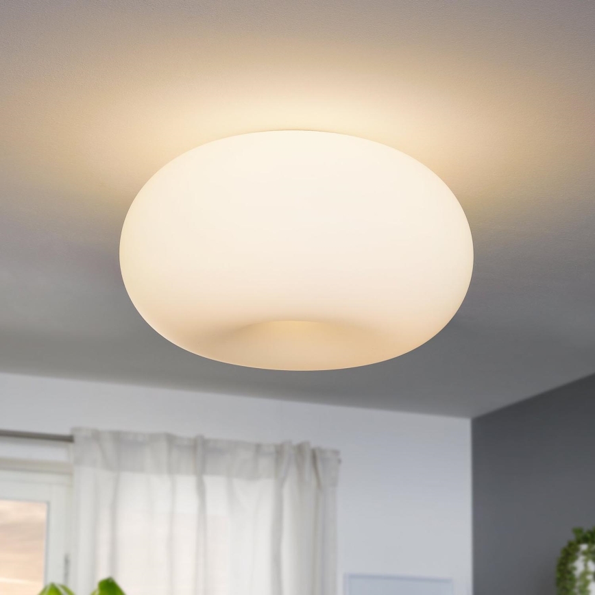 EGLO - Stropna svjetiljka OPTICA 2xE27/60W/230V opalno staklo pr. 35 cm