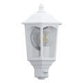 Eglo - Vanjska zidna svjetiljka sa senzorom 1xE27/60W/230V bijela