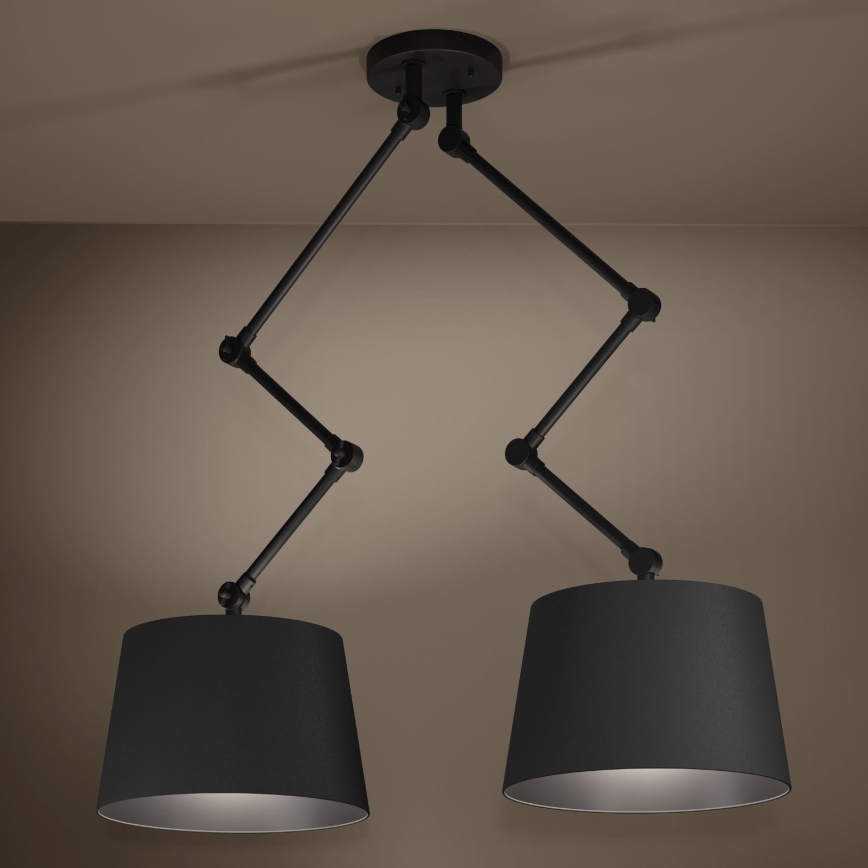Eglo - Viseći luster 2xE27/40W/230V crna