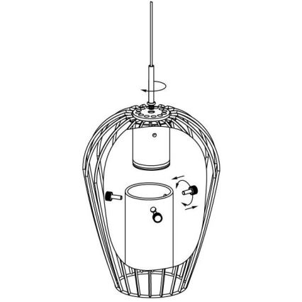 Eglo - Zamjensko staklo za luster i stolnu lampu VENCINO bijela