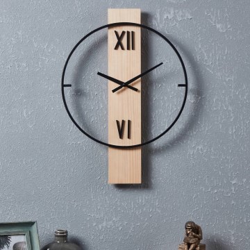 Eglo - Zidni sat 1xAA 56x40 cm drvo/metal - FSC certificirano