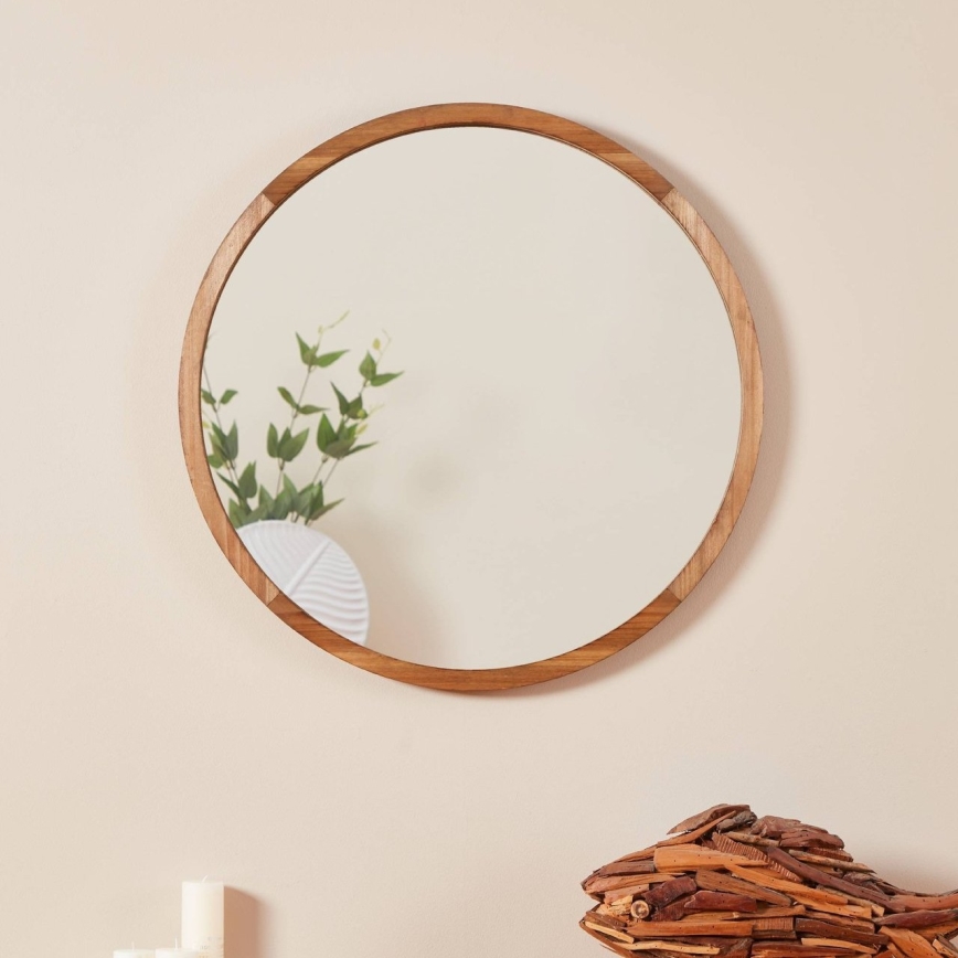 Eglo - Zidno ogledalo pr. 70 cm smeđa