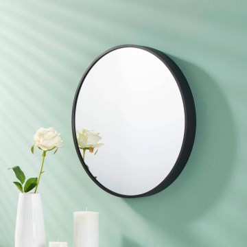 Eglo - Zidno ogledalo promjera 40 cm crne boje