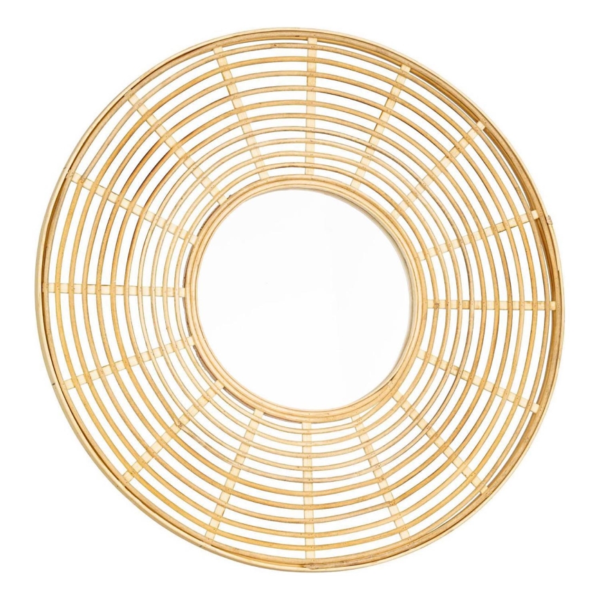 Eglo - Zidno ogledalo promjera 55 cm od bambusa