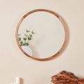 Eglo - Zidno ogledalo promjera 70 cm smeđa
