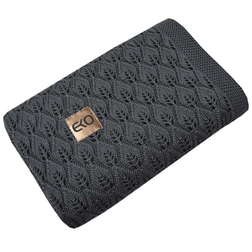 EKO - Deka od bambusa ROSE 80x100 cm tamno siva