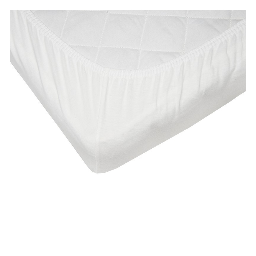 EKO - Nepromočiva plahta s gumicom JERSEY 120x60 cm bijela