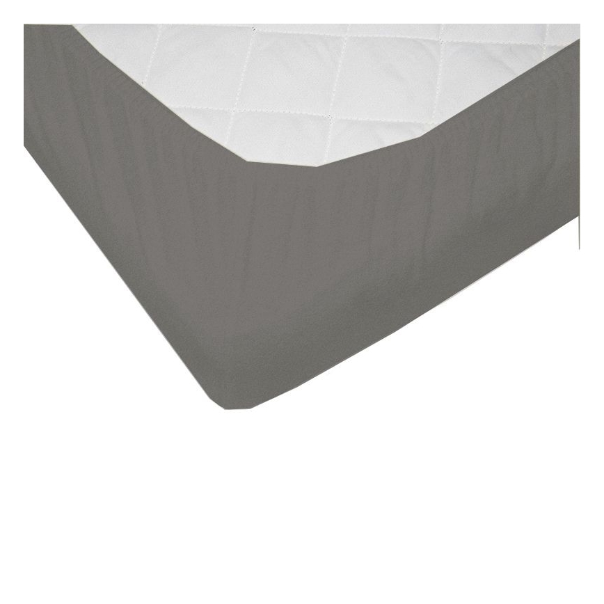 EKO - Nepromočiva plahta s gumicom JERSEY 120x60 cm siva