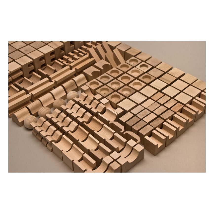 EkoToys - Drvene kocke prirodne 220 kom