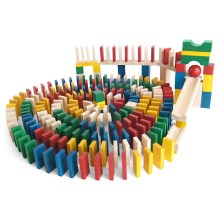 EkoToys - Drveni domino u boji 430 kom