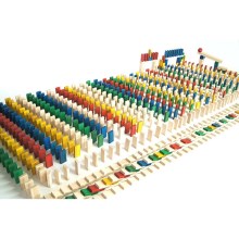 EkoToys - Drveni domino u boji 830 kom