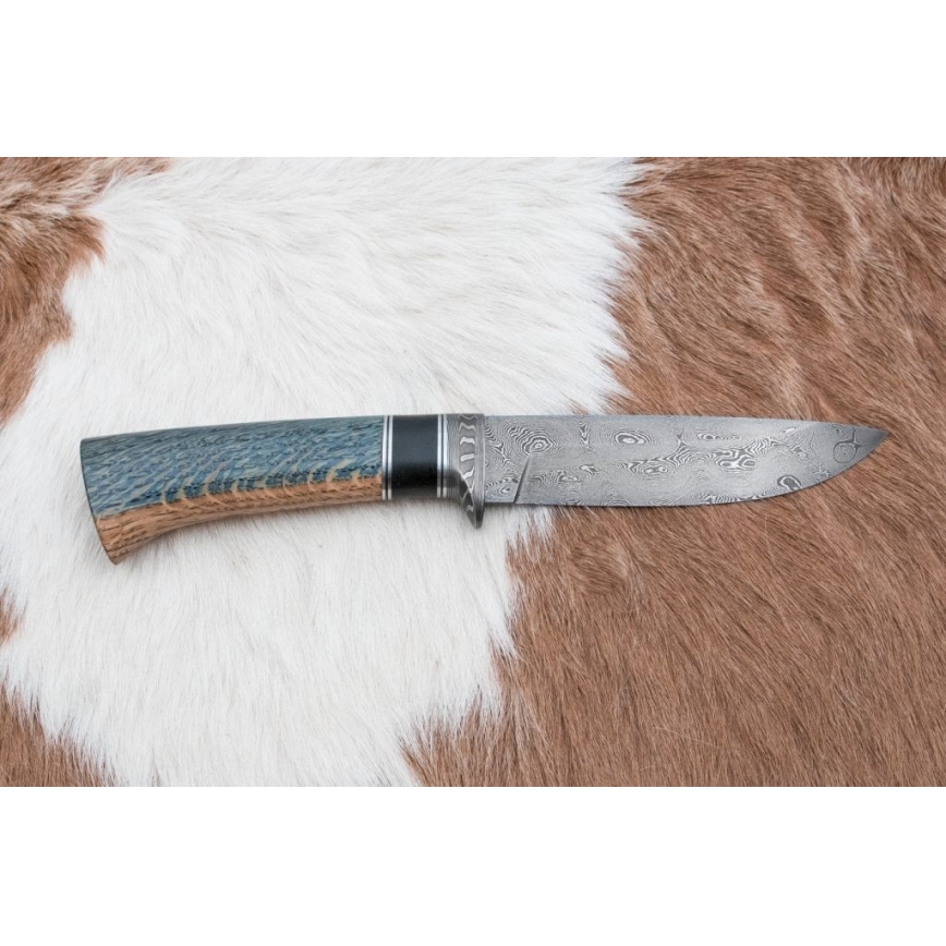 Ekskluzivni damask nož 12,7 cm hrast/ebanovina