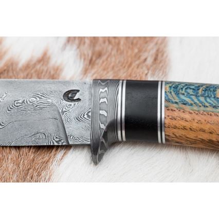 Ekskluzivni damask nož 12,7 cm hrast/ebanovina