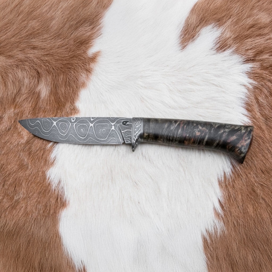 Ekskluzivni damask nož 12,7 cm javor/ahat